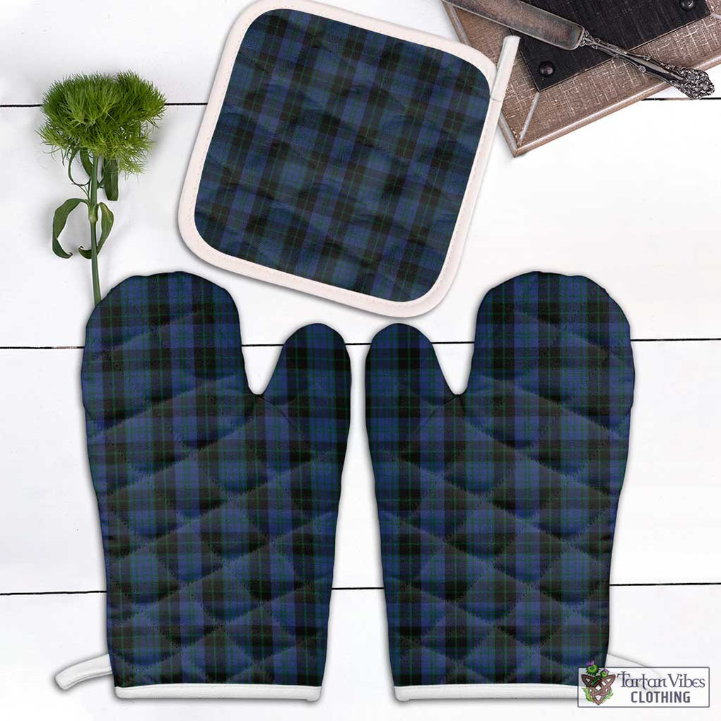 Clergy Blue Tartan Combo Oven Mitt & Pot-Holder Combo 1 Oven Mitt & 1 Pot-Holder White - Tartan Vibes Clothing