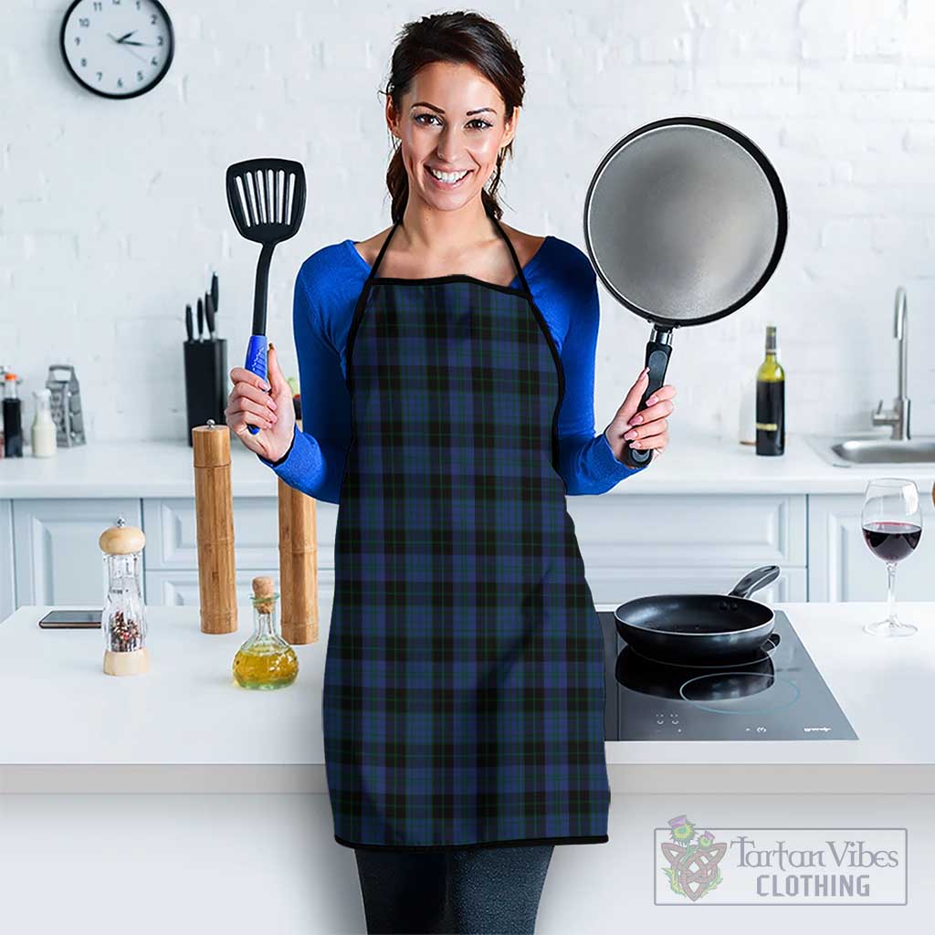 Clergy Blue Tartan Apron Black S 38x47 cm - Tartan Vibes Clothing