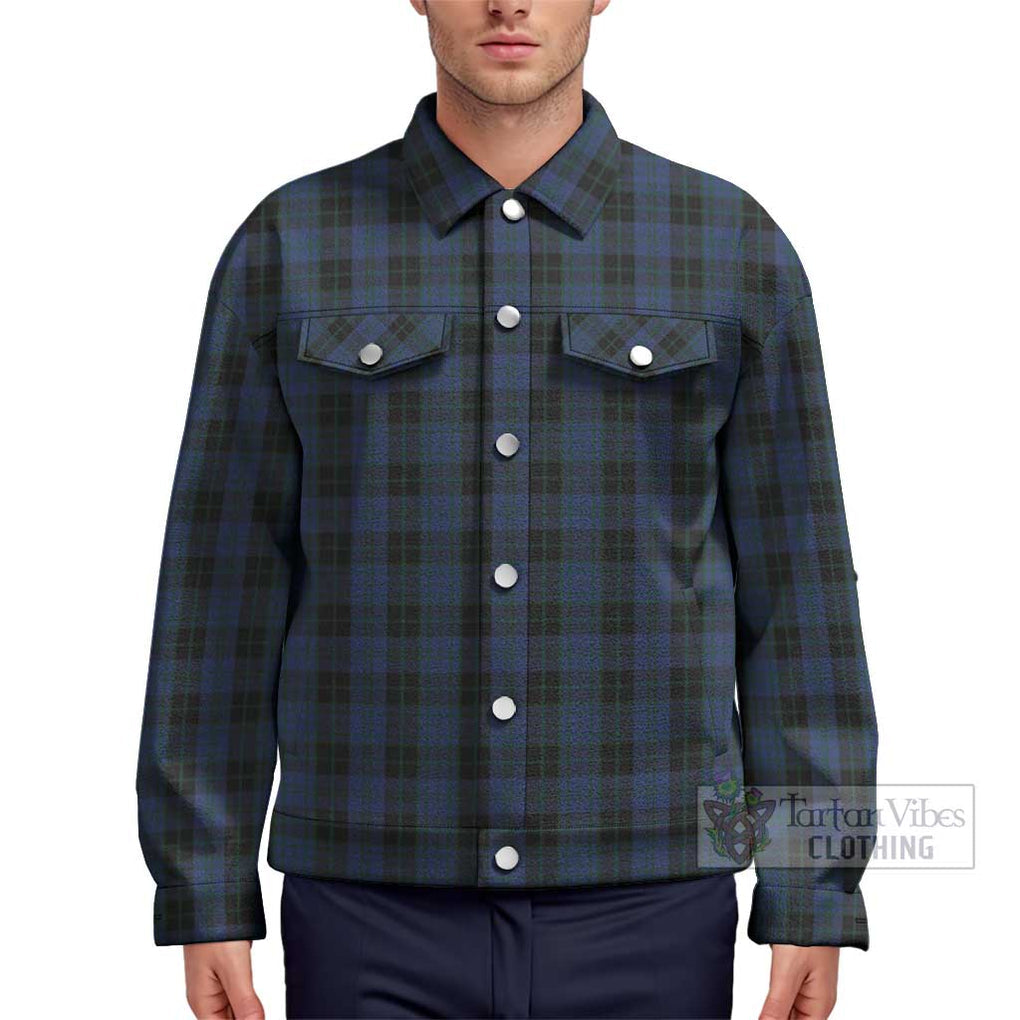 Clergy Blue Tartan Unisex Lapel Cotton Jacket Unisex - Tartan Vibes Clothing