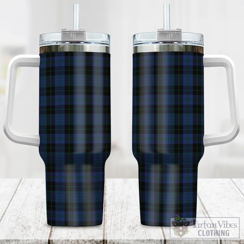 Tartan Vibes Clothing Clergy Blue Tartan Tumbler with Handle