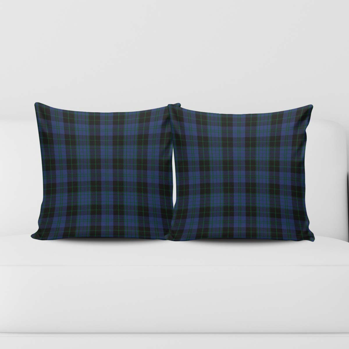 Clergy Blue Tartan Pillow Cover Square Pillow Cover - Tartanvibesclothing