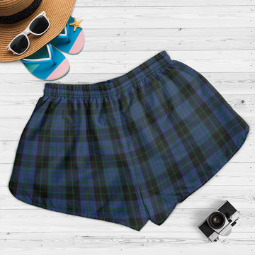 Clergy Blue Tartan Womens Shorts