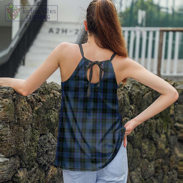 Clergy Blue Tartan Loose Halter Neck Camisole