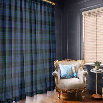 Clergy Blue Tartan Window Curtain