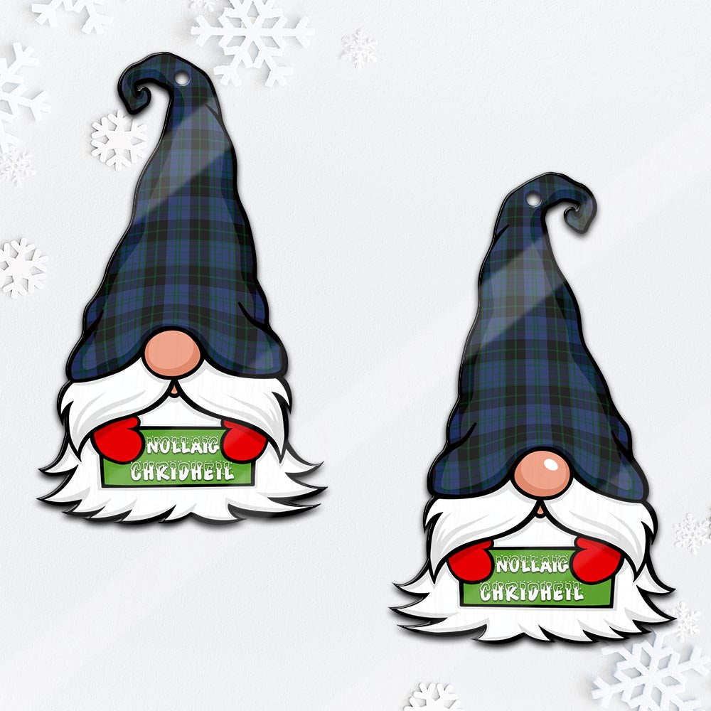 Clergy Blue Gnome Christmas Ornament with His Tartan Christmas Hat - Tartan Vibes Clothing