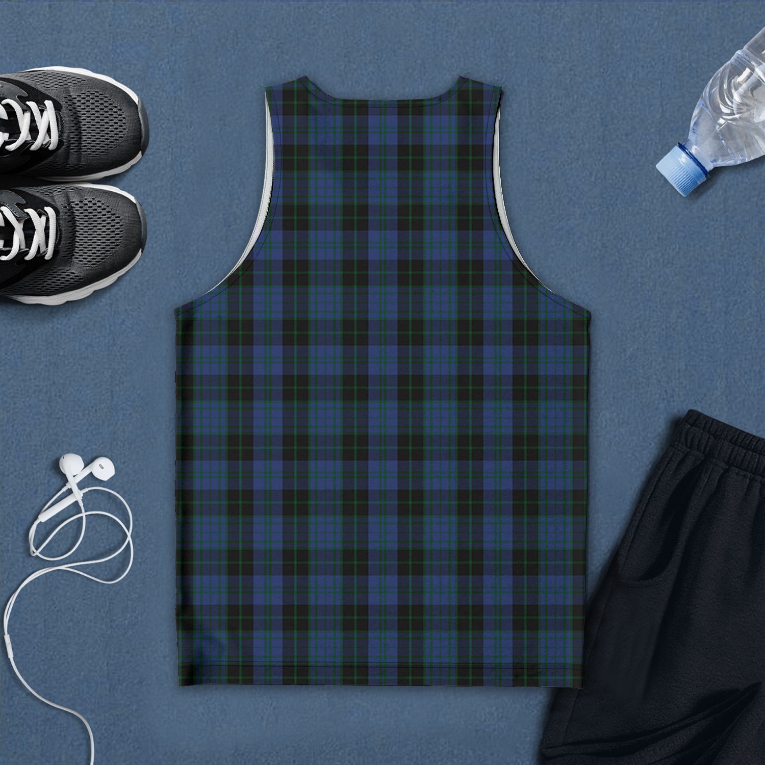 clergy-blue-tartan-mens-tank-top