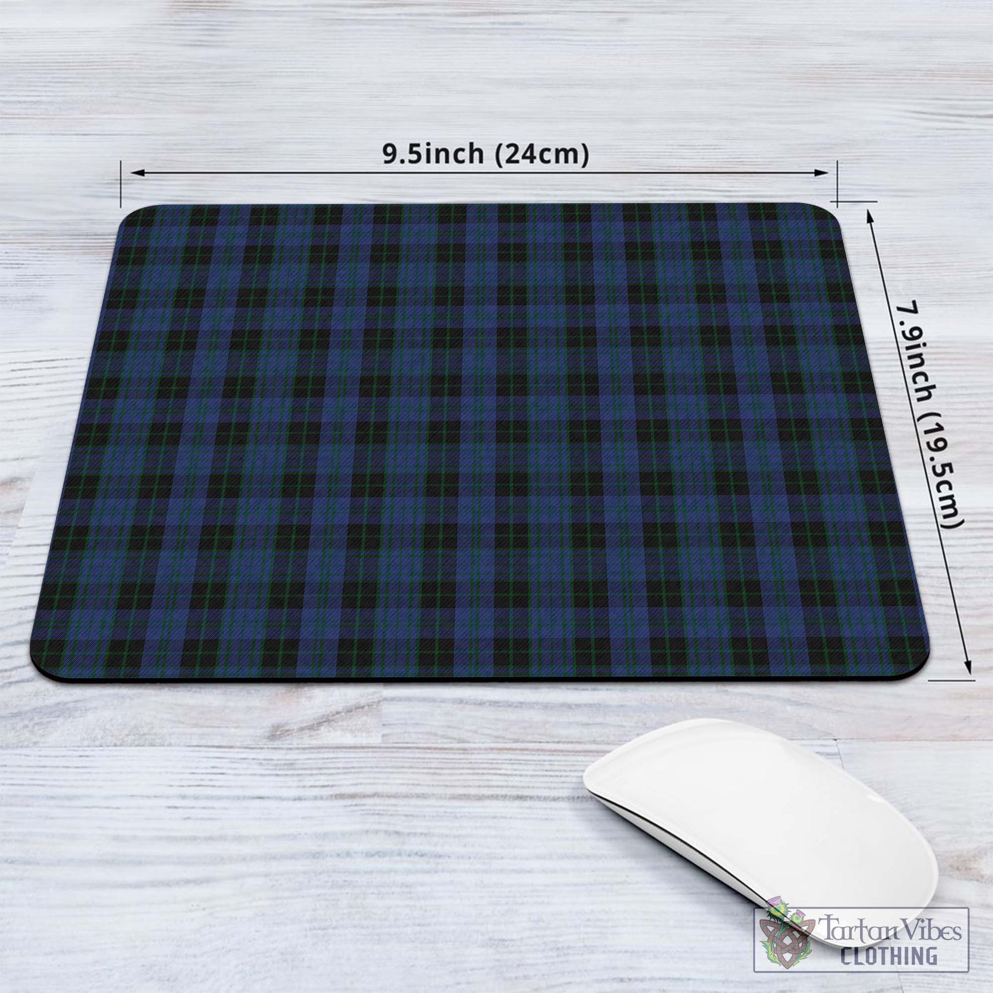 Tartan Vibes Clothing Clergy Blue Tartan Mouse Pad