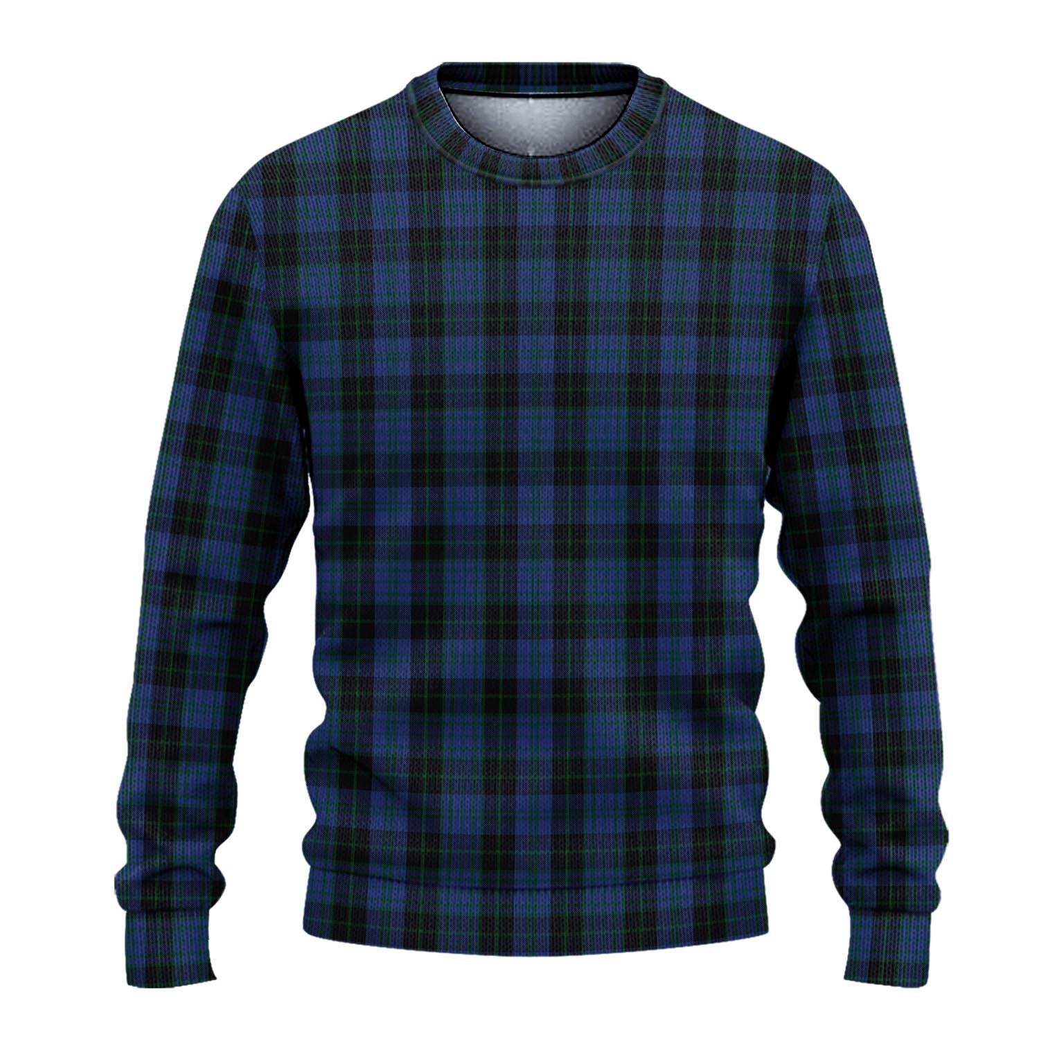 Clergy Blue Tartan Knitted Sweater - Tartanvibesclothing