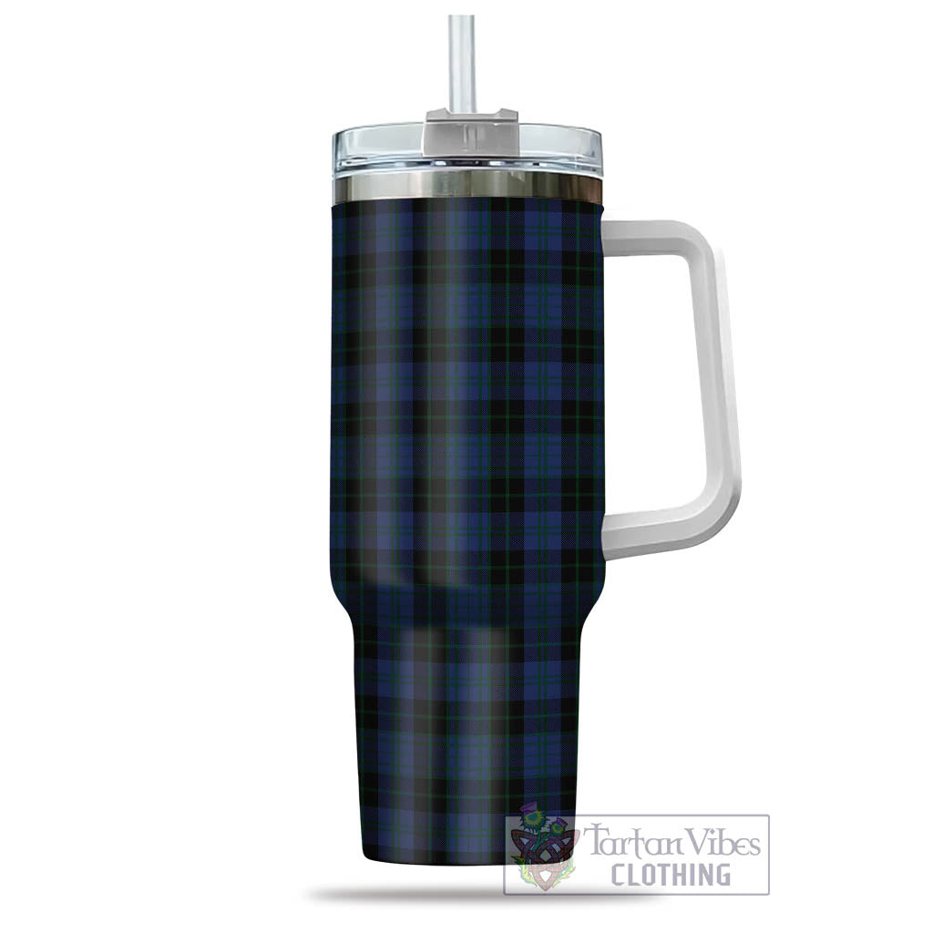 Tartan Vibes Clothing Clergy Blue Tartan Tumbler with Handle