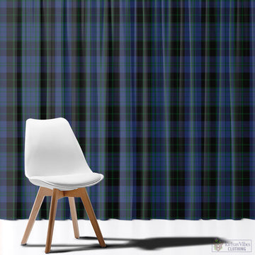 Clergy Blue Tartan Window Curtain