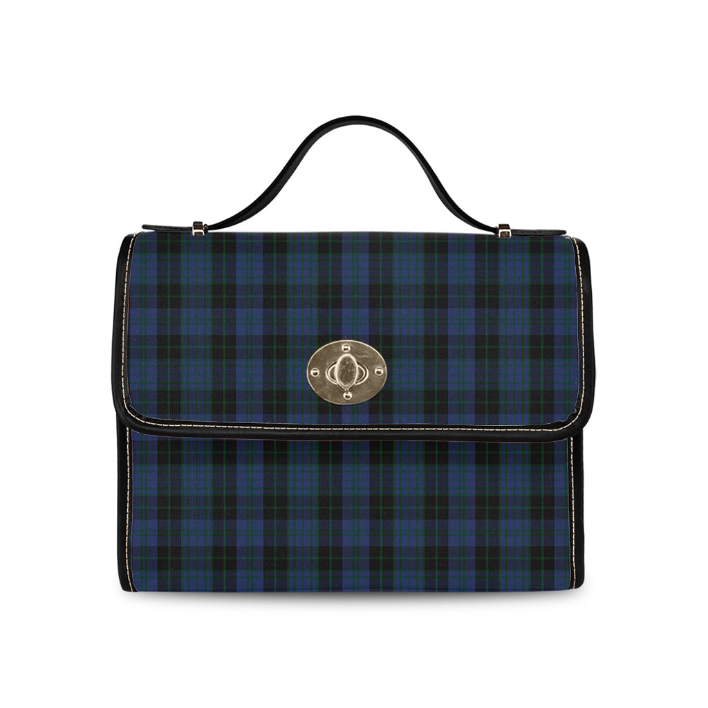 clergy-blue-tartan-leather-strap-waterproof-canvas-bag