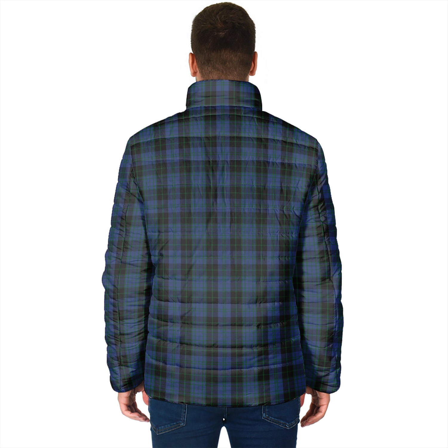 Clergy Blue Tartan Padded Jacket - Tartan Vibes Clothing