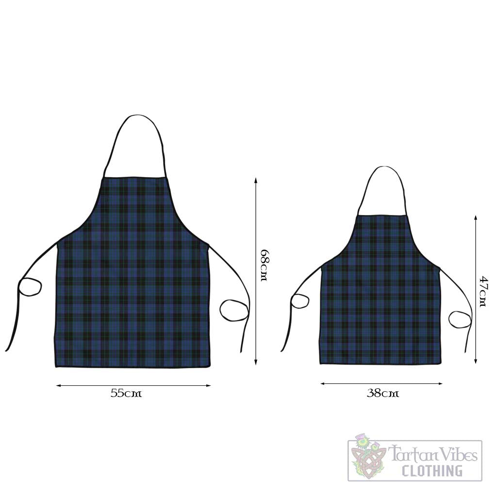 Clergy Blue Tartan Apron Black L 55x68 cm - Tartan Vibes Clothing