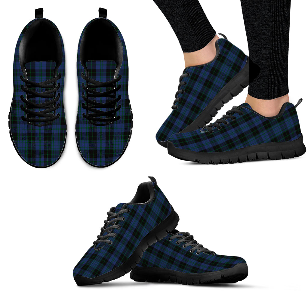 Clergy Blue Tartan Sneakers - Tartan Vibes Clothing