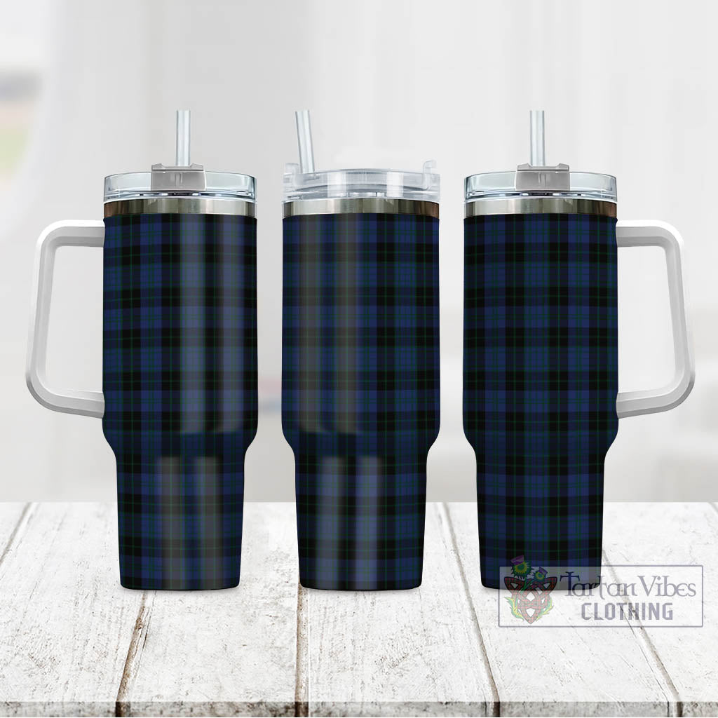 Tartan Vibes Clothing Clergy Blue Tartan Tumbler with Handle