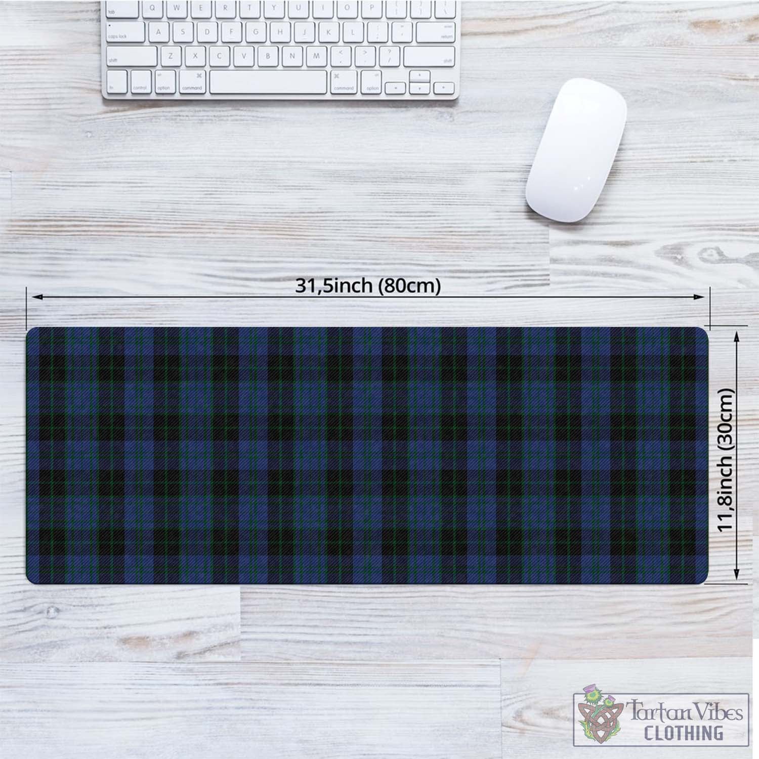 Tartan Vibes Clothing Clergy Blue Tartan Mouse Pad