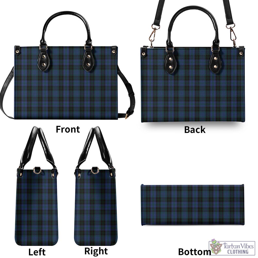 Tartan Vibes Clothing Clergy Blue Tartan Luxury Leather Handbags