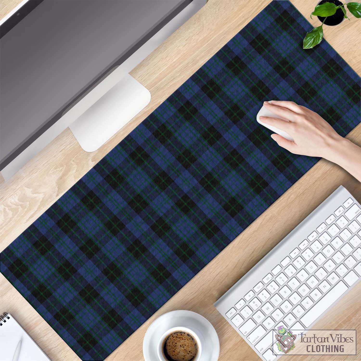 Tartan Vibes Clothing Clergy Blue Tartan Mouse Pad