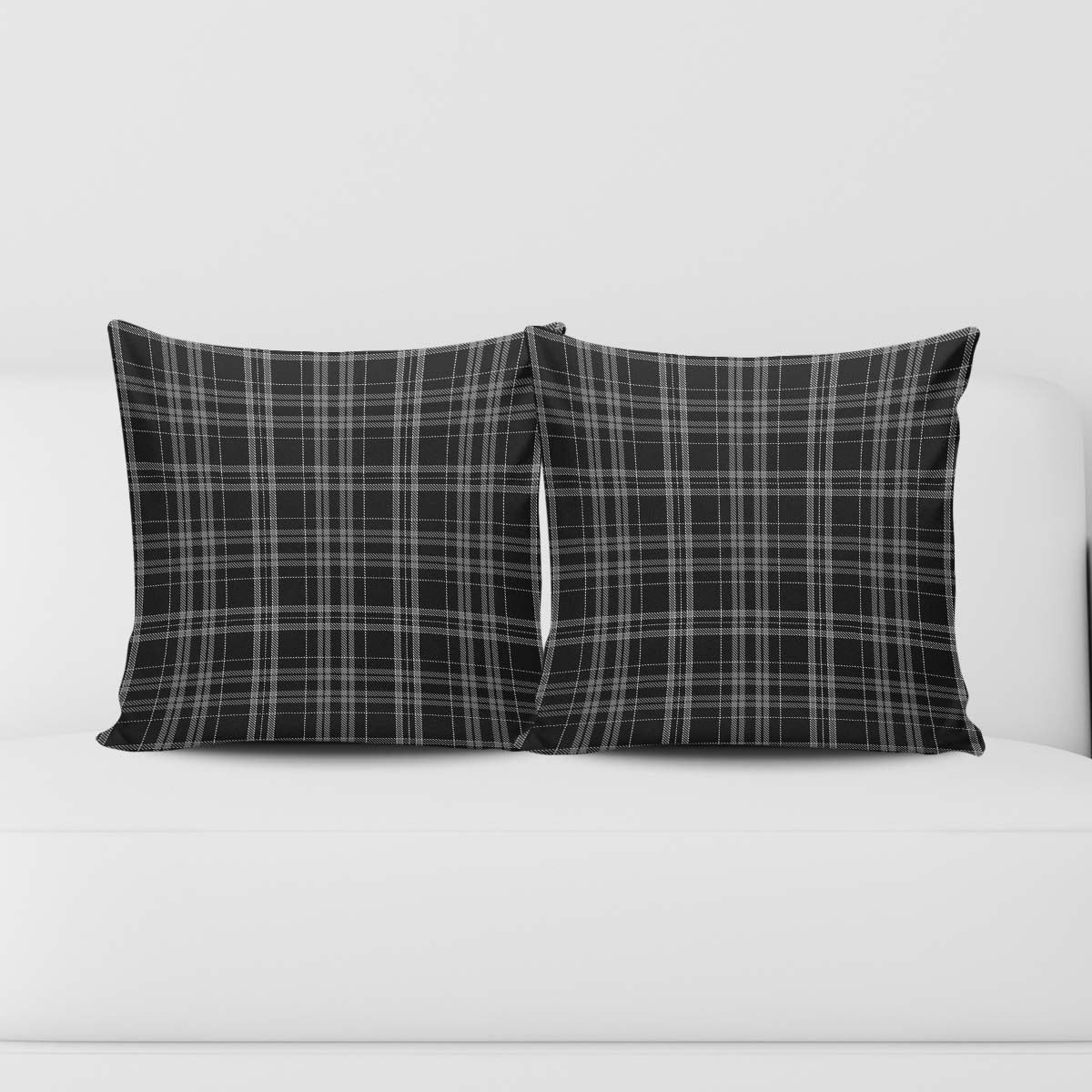 Clergy Grey Tartan Pillow Cover Square Pillow Cover - Tartanvibesclothing