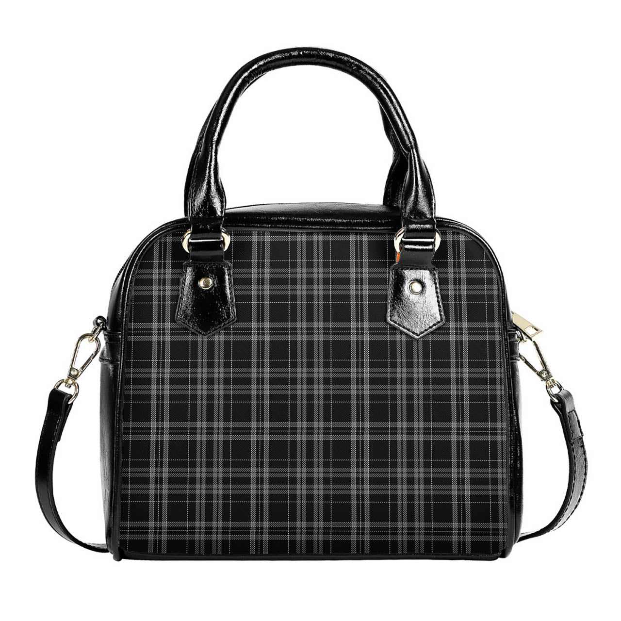 Clergy Grey Tartan Shoulder Handbags One Size 6*25*22 cm - Tartanvibesclothing