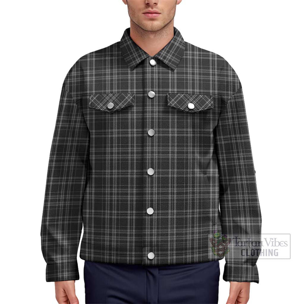 Clergy Grey Tartan Unisex Lapel Cotton Jacket Unisex - Tartan Vibes Clothing