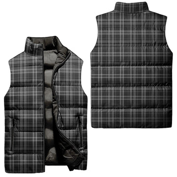 Clergy Grey Tartan Sleeveless Puffer Jacket