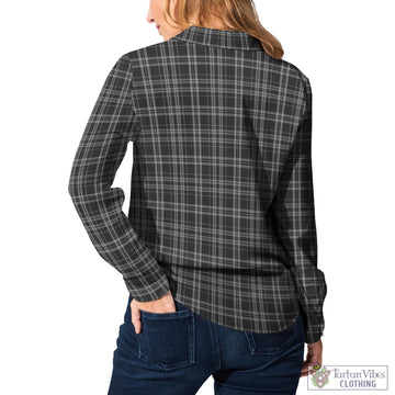 Clergy Grey Tartan Women's Casual Shirt