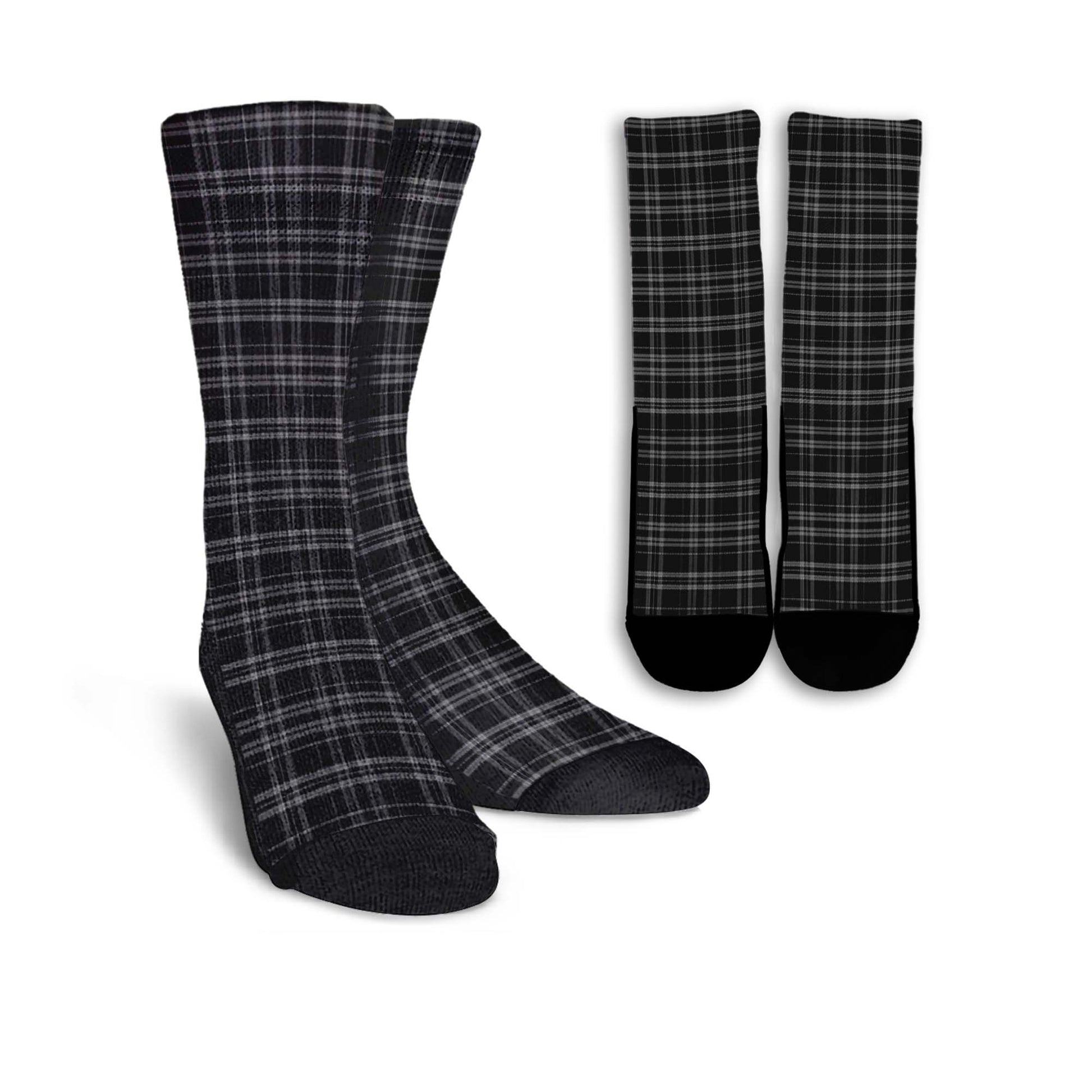 Clergy Grey Tartan Crew Socks - Tartanvibesclothing