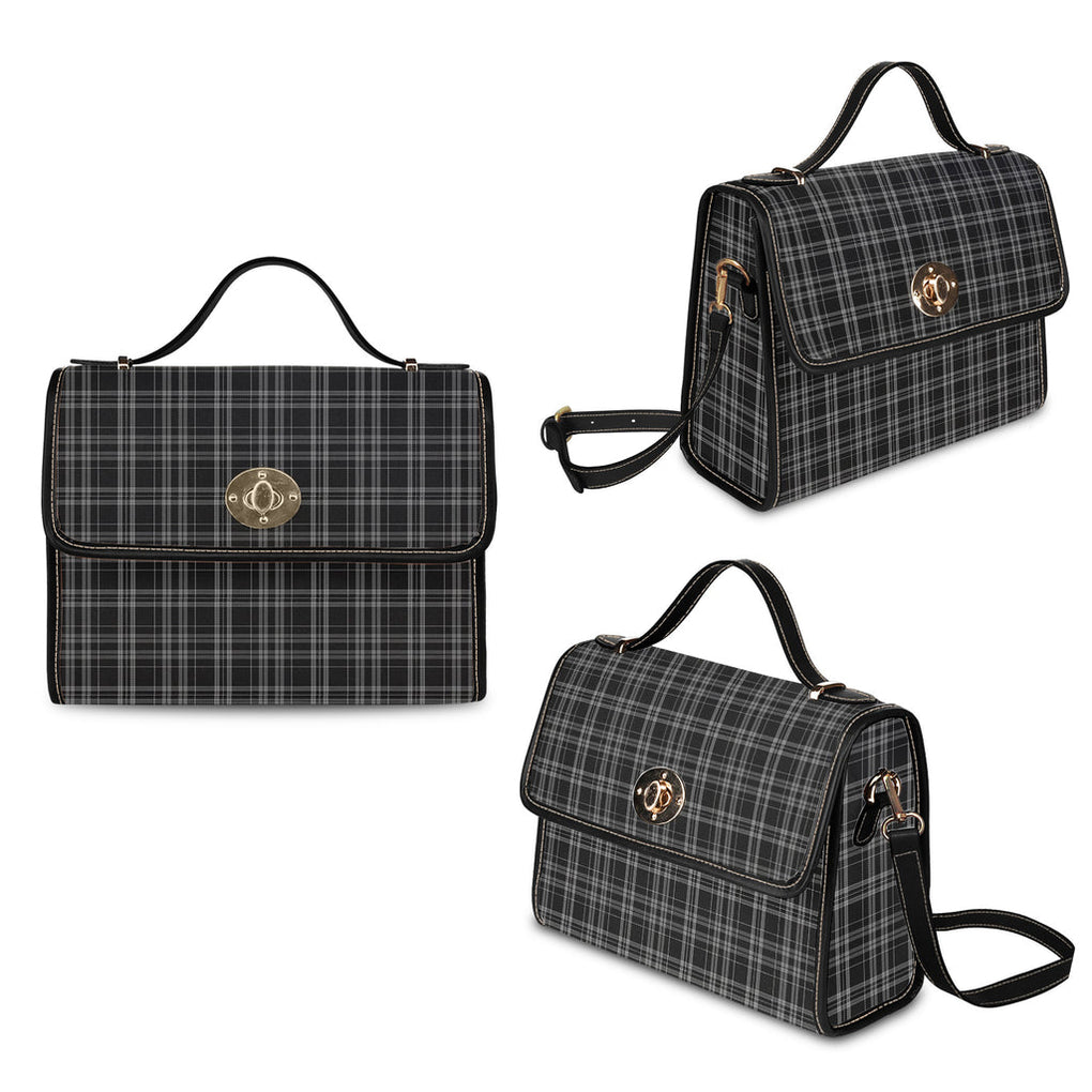 clergy-grey-tartan-leather-strap-waterproof-canvas-bag