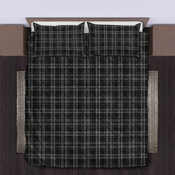 Clergy Grey Tartan Quilt Bed Set