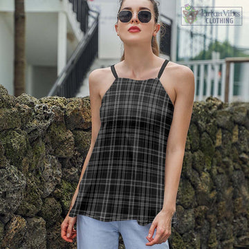 Clergy Grey Tartan Loose Halter Neck Camisole