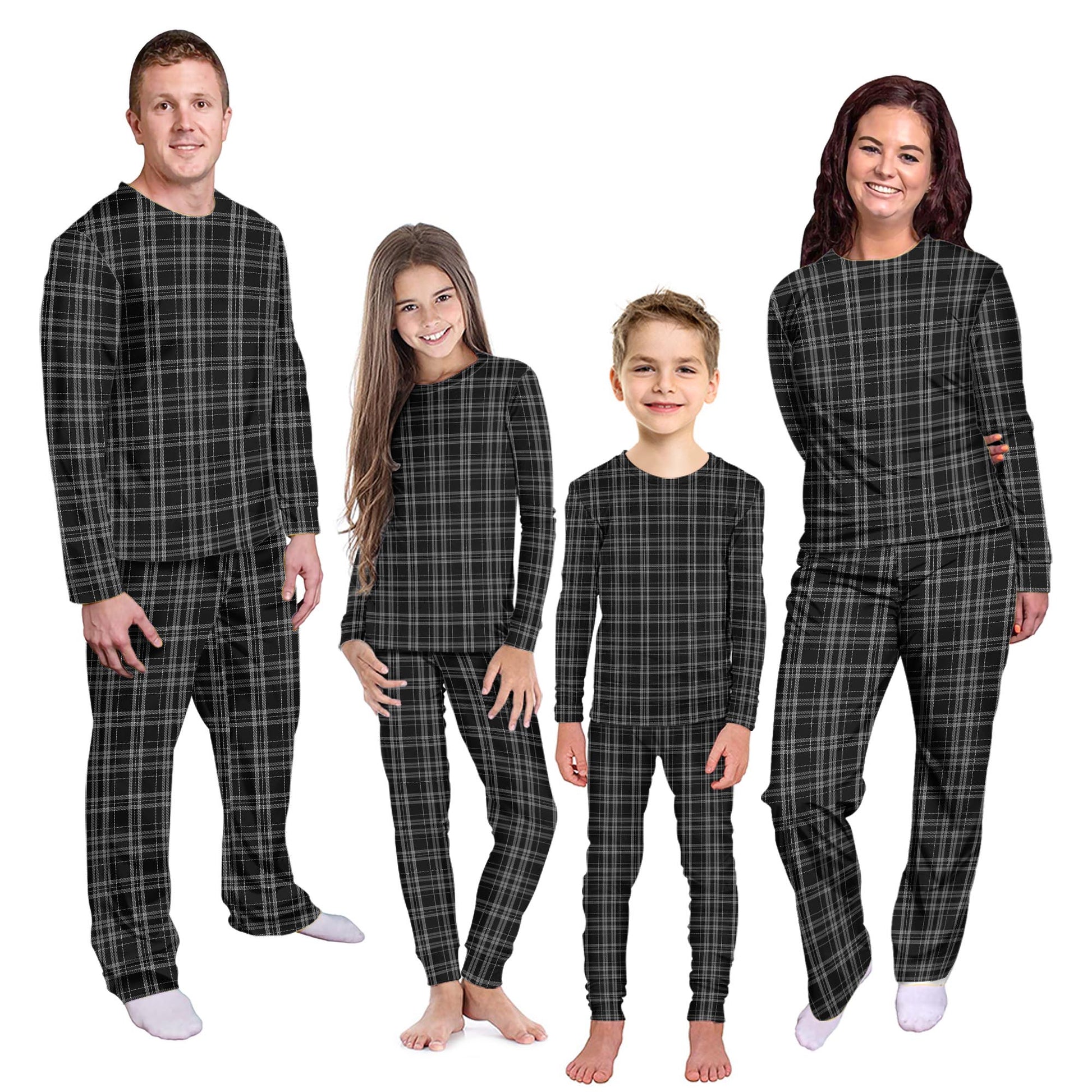 Clergy Grey Tartan Pajamas Family Set Kid - Tartan Vibes Clothing