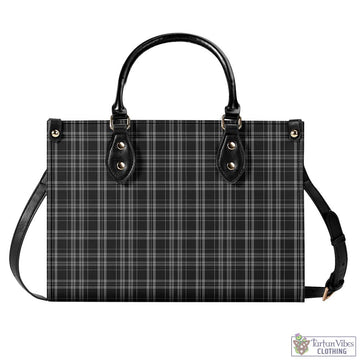 Clergy Grey Tartan Luxury Leather Handbags