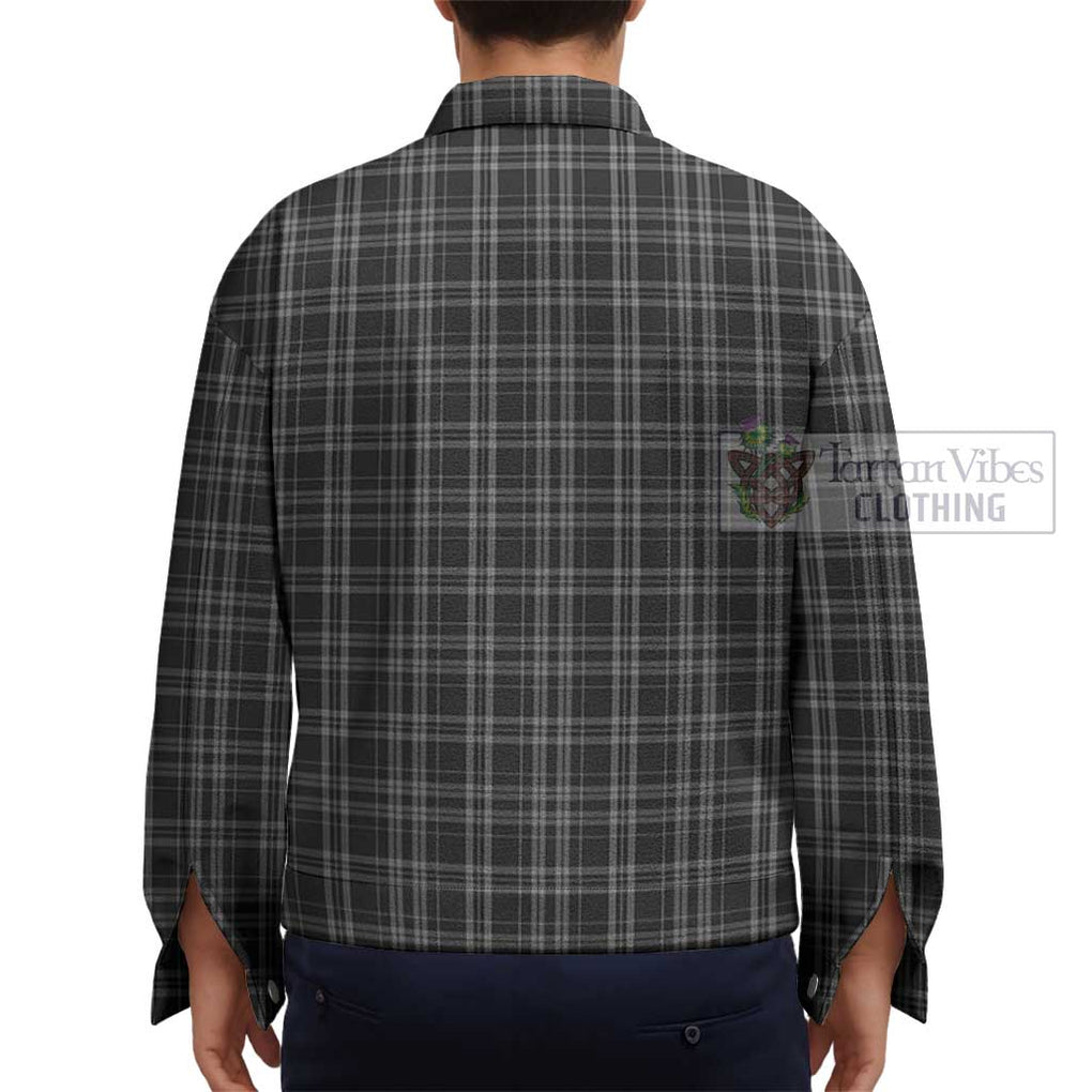 Clergy Grey Tartan Unisex Lapel Cotton Jacket - Tartan Vibes Clothing