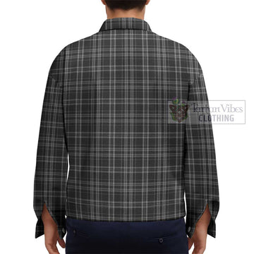 Clergy Grey Tartan Unisex Lapel Cotton Jacket