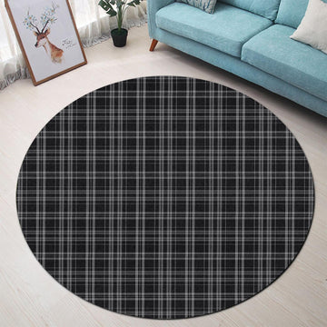 Clergy Grey Tartan Round Rug