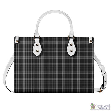 Clergy Grey Tartan Luxury Leather Handbags