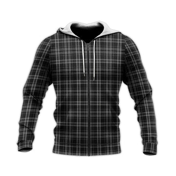 Clergy Grey Tartan Knitted Hoodie