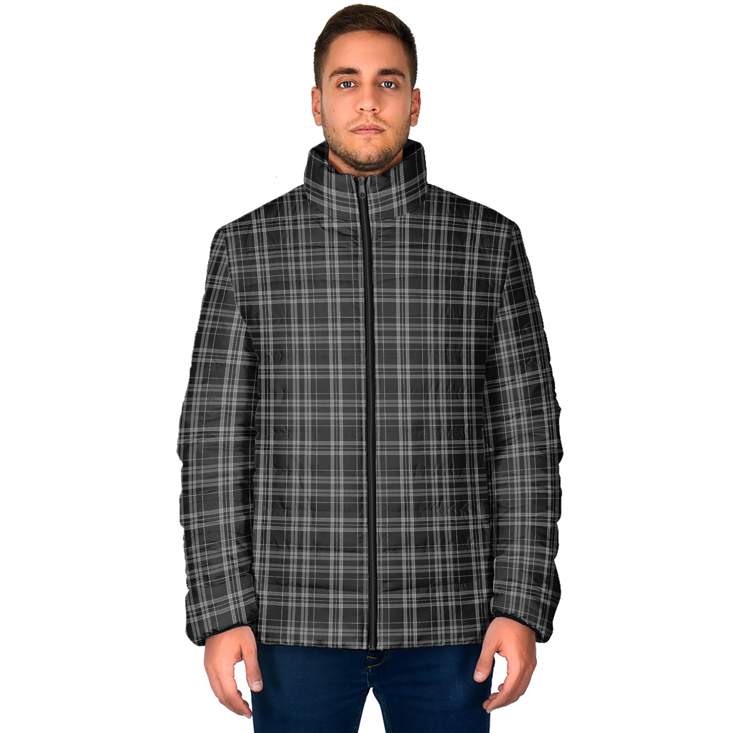 Clergy Grey Tartan Padded Jacket - Tartan Vibes Clothing