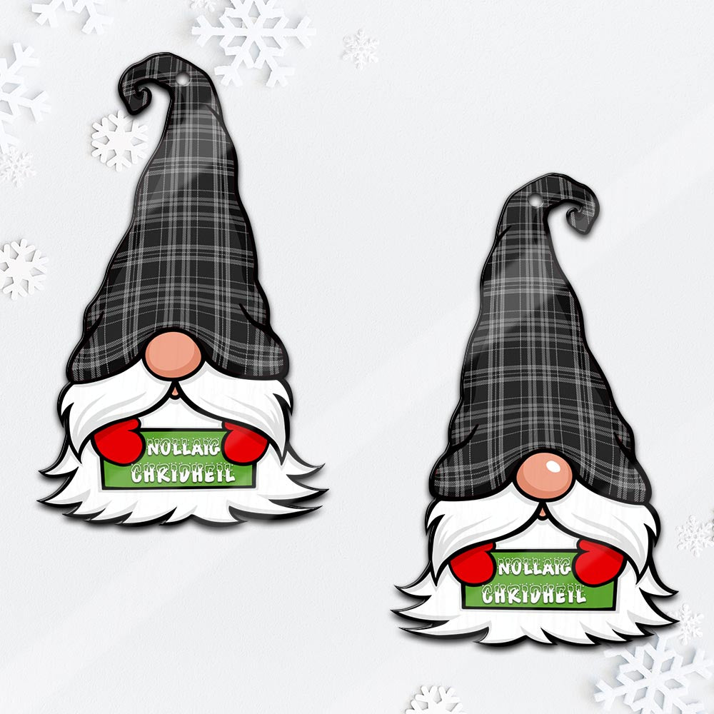 Clergy Grey Gnome Christmas Ornament with His Tartan Christmas Hat - Tartan Vibes Clothing