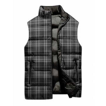 Clergy Grey Tartan Sleeveless Puffer Jacket