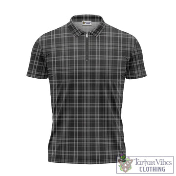 Clergy Grey Tartan Zipper Polo Shirt