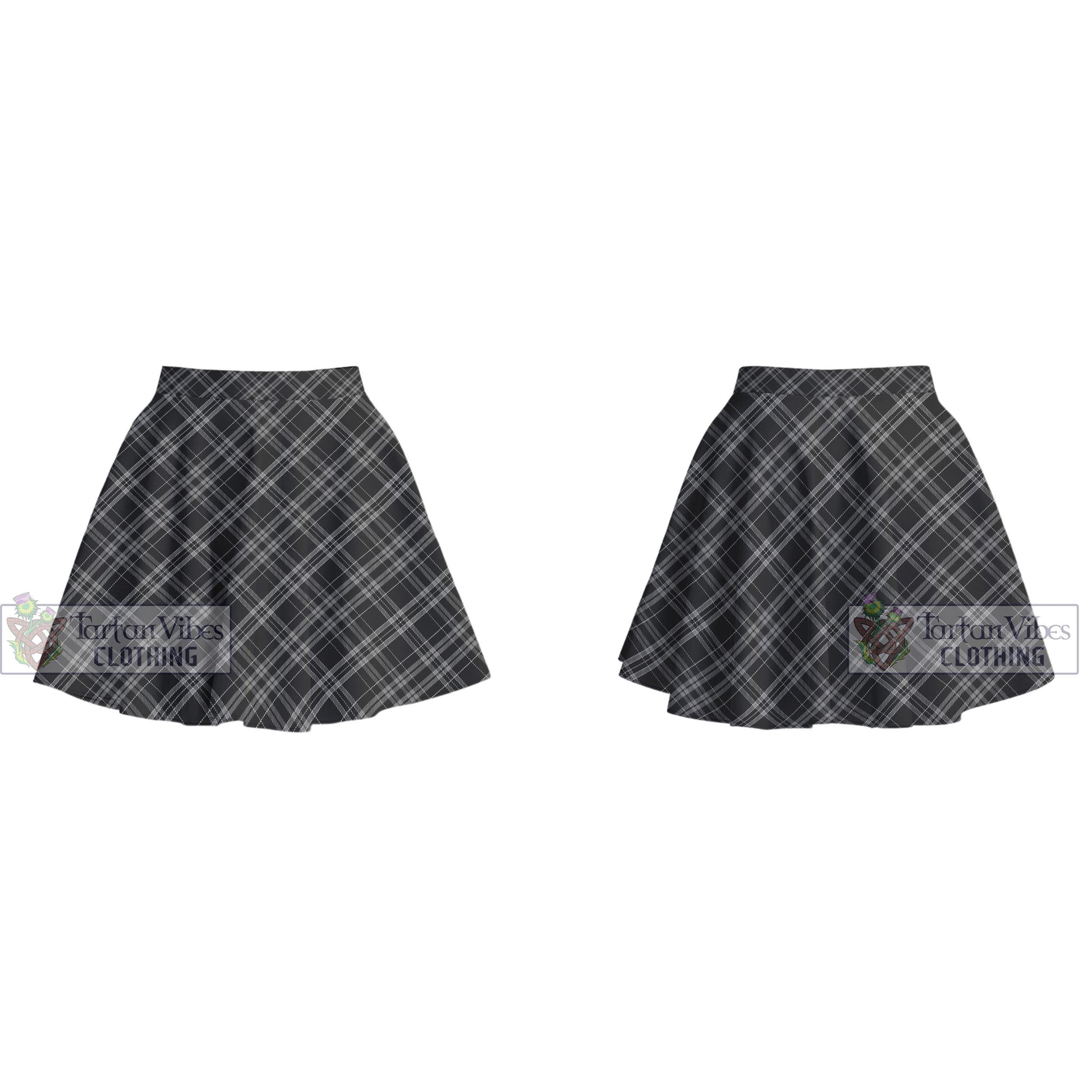 Tartan Vibes Clothing Clergy Grey Tartan Women's Plated Mini Skirt