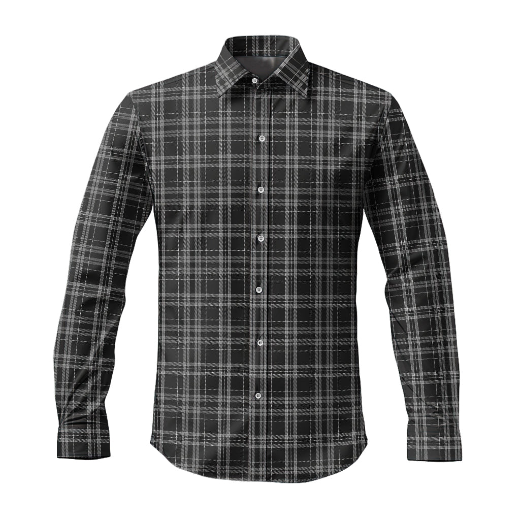 clergy-grey-tartan-long-sleeve-button-up-shirt