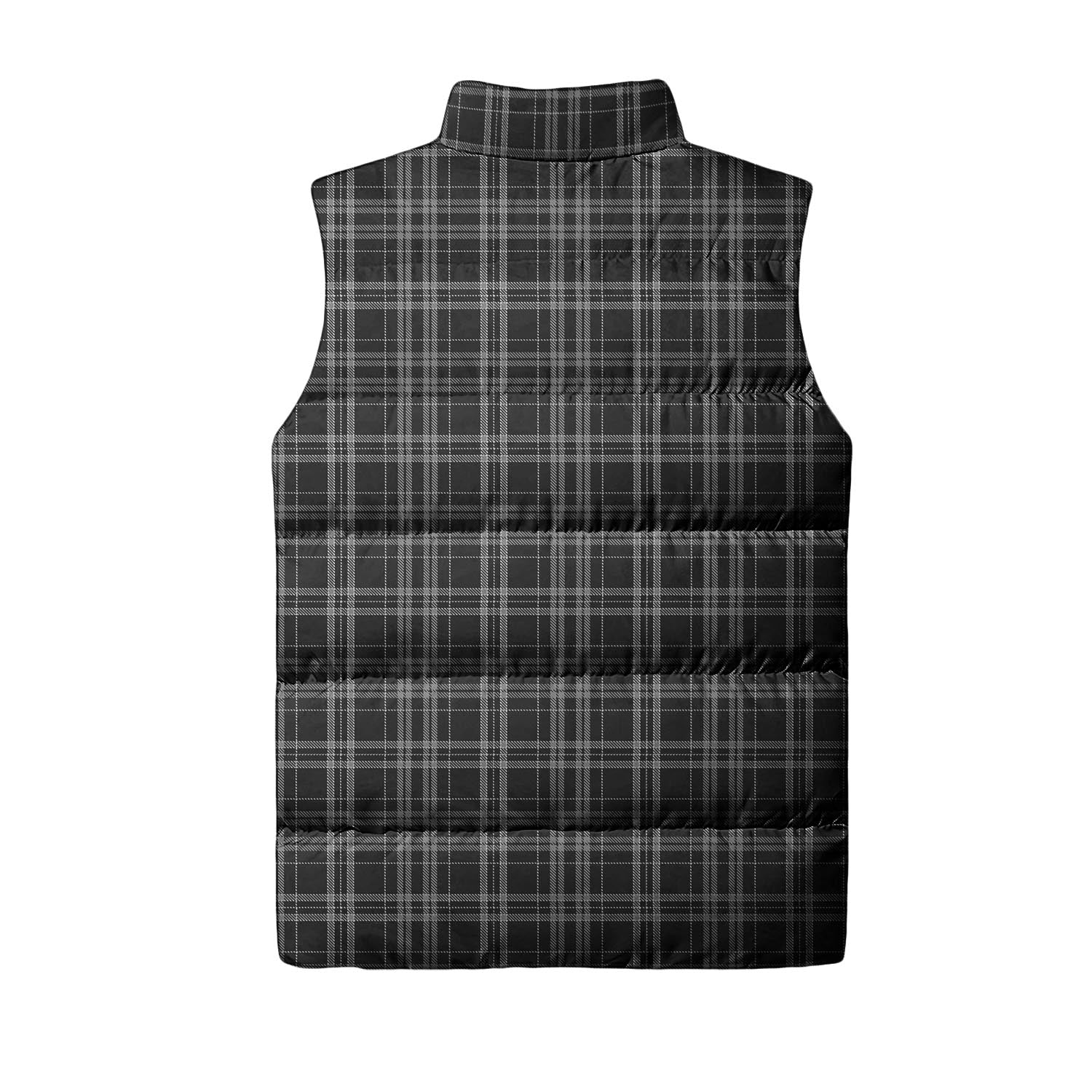 Clergy Grey Tartan Sleeveless Puffer Jacket - Tartanvibesclothing