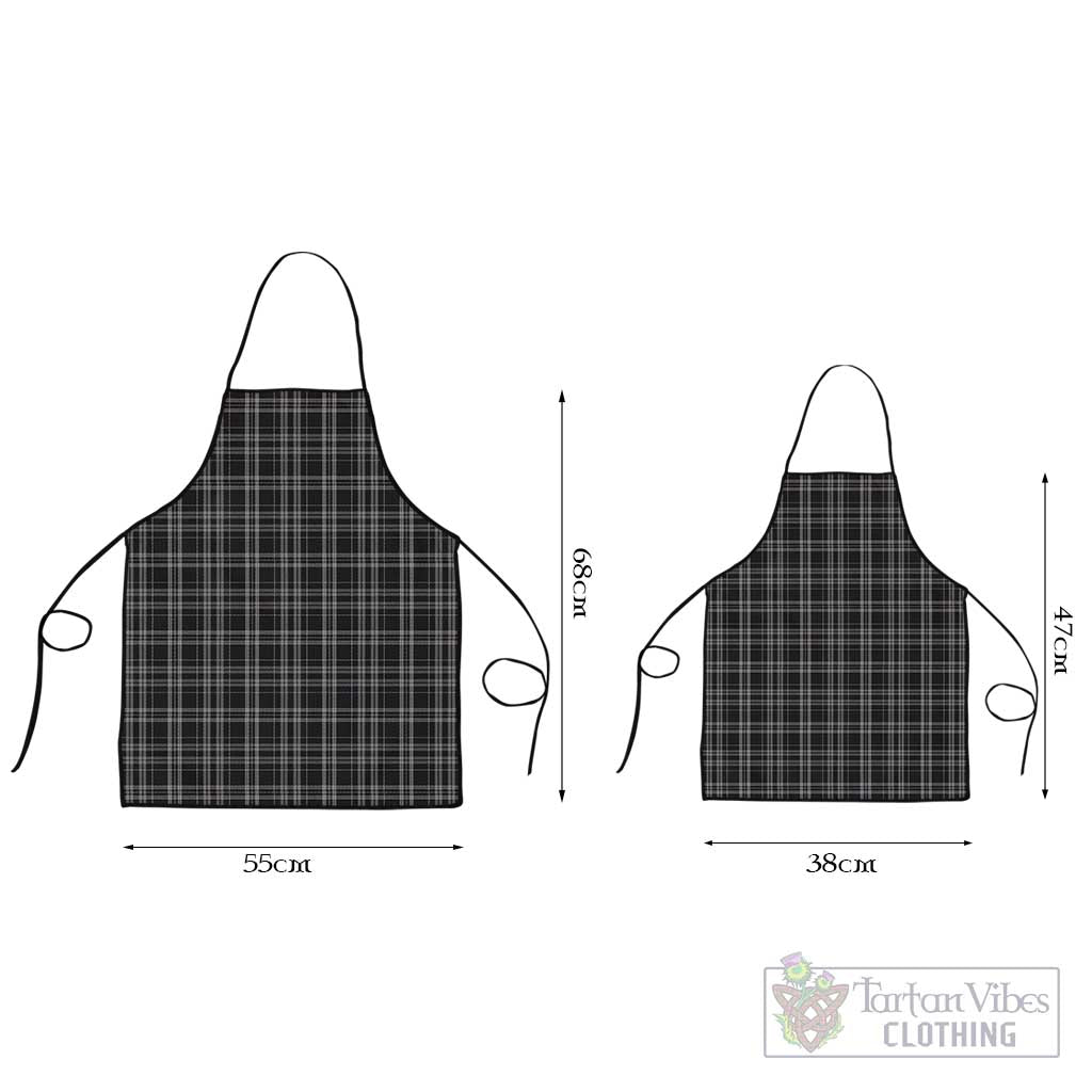 Clergy Grey Tartan Apron Black L 55x68 cm - Tartan Vibes Clothing