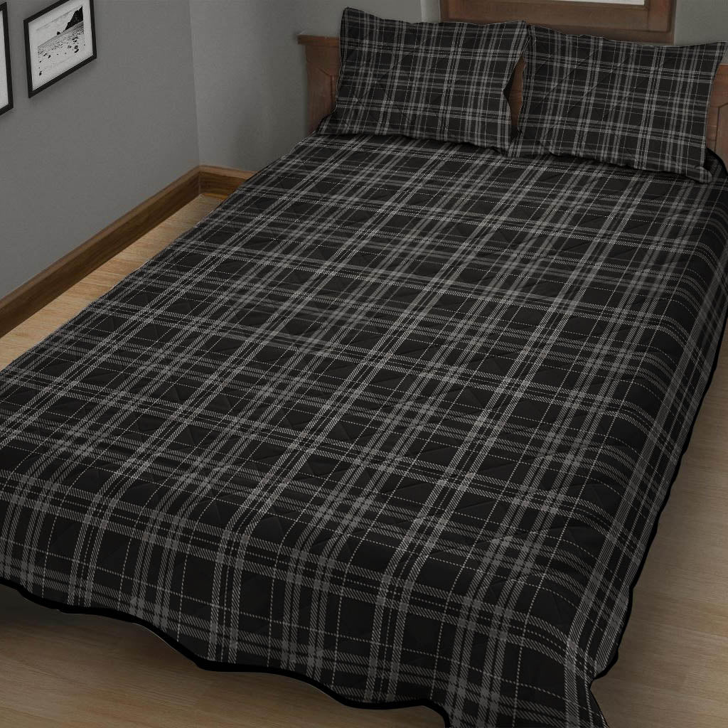 Clergy Grey Tartan Quilt Bed Set - Tartan Vibes Clothing