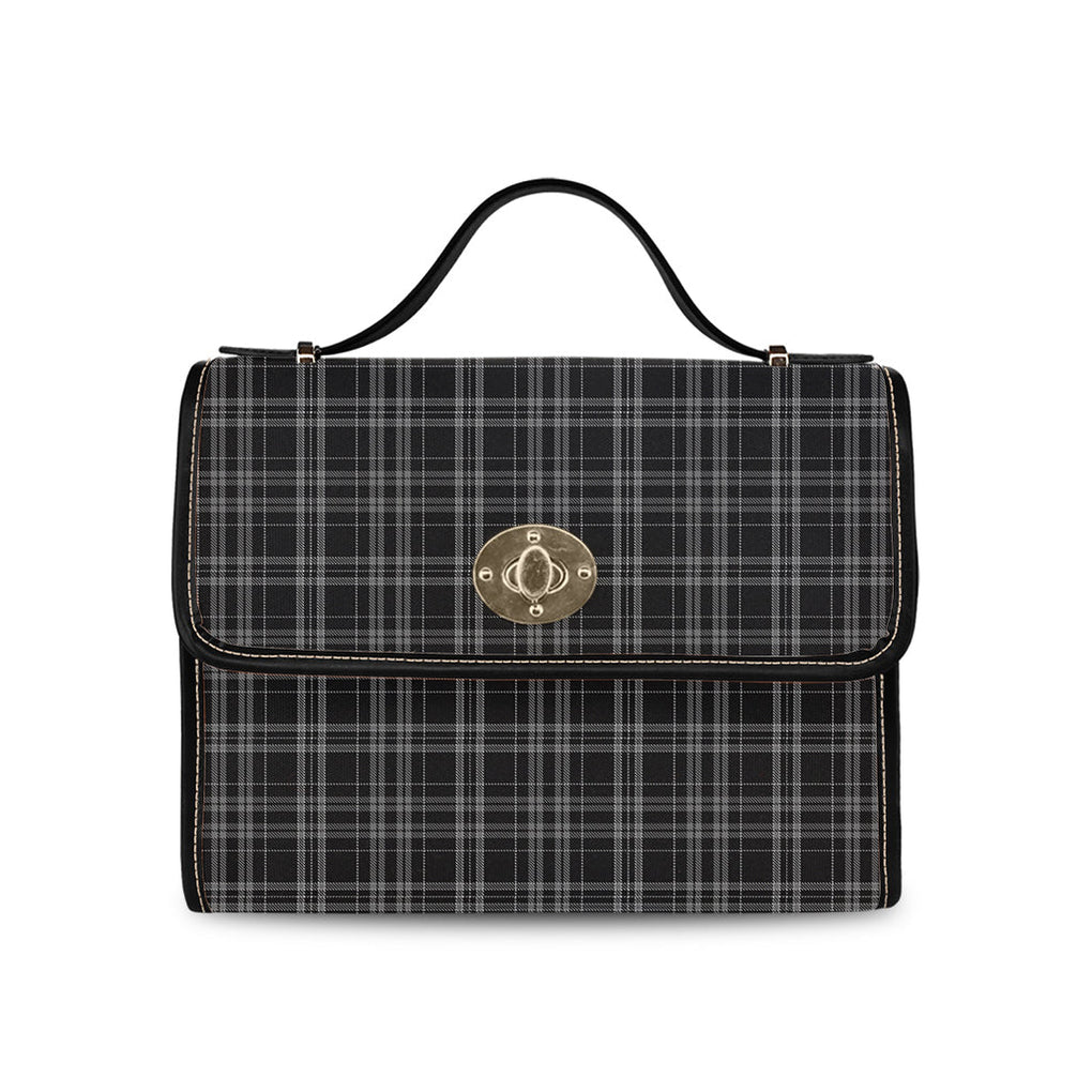 clergy-grey-tartan-leather-strap-waterproof-canvas-bag