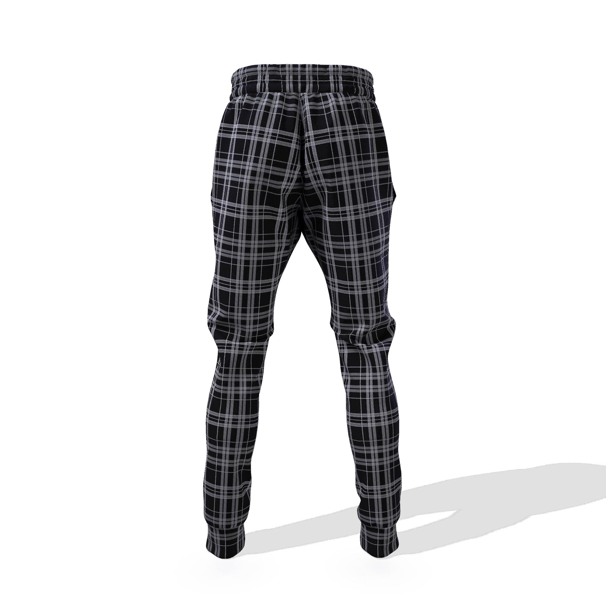 Clergy Grey Tartan Joggers Pants 6XL - Tartan Vibes Clothing