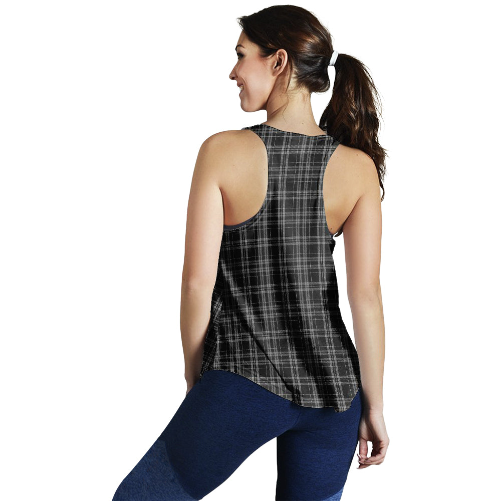 clergy-grey-tartan-women-racerback-tanks